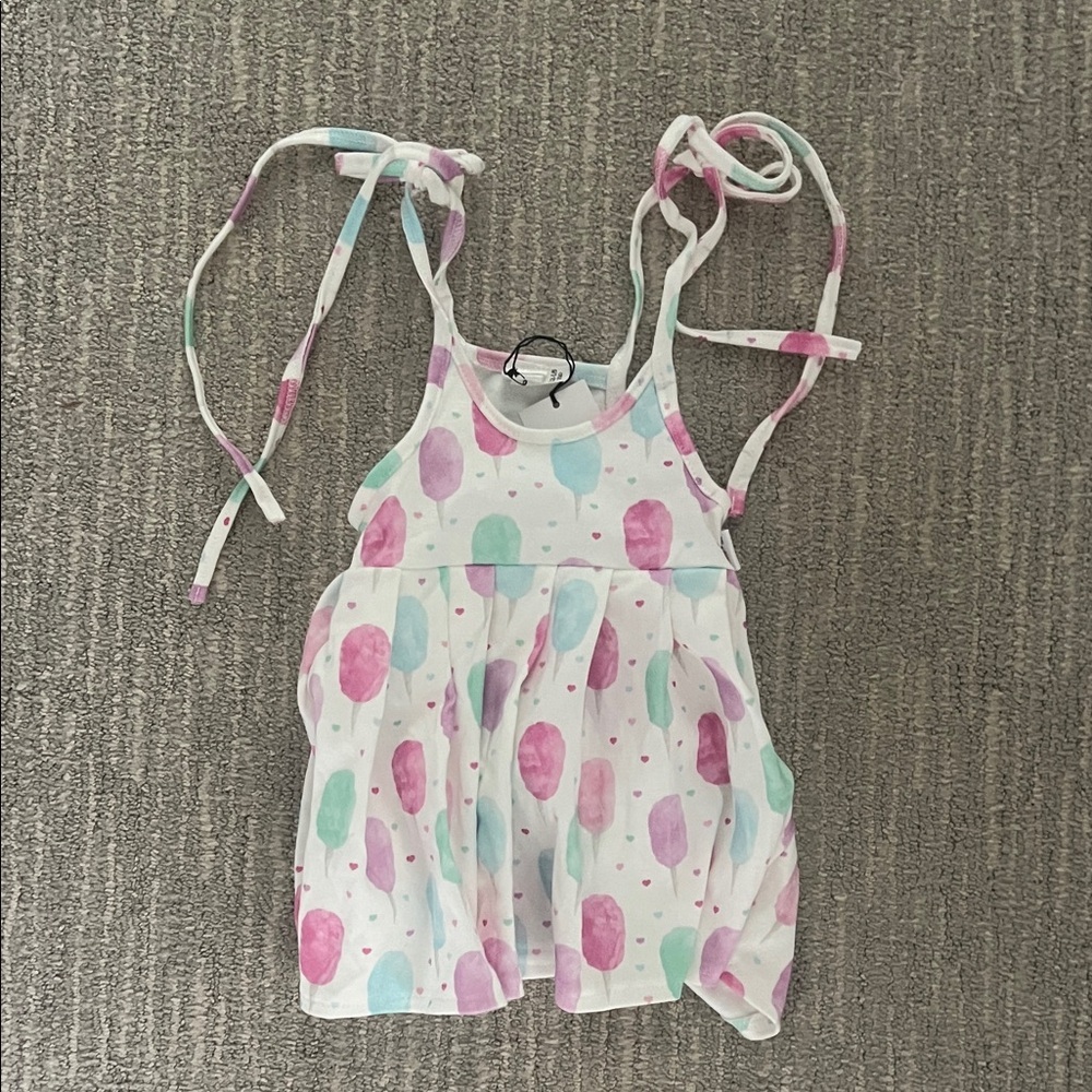 NWT Bowie+ Lou Baby Girl Balloon print dress 12-18M spring summer bday outfit